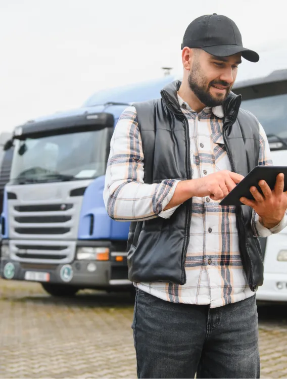 man met ipad