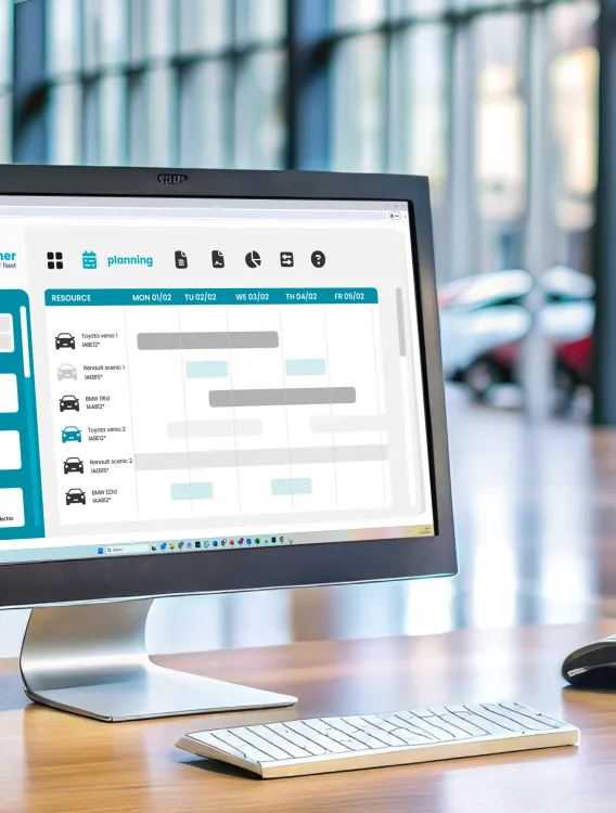 Planningsscherm bij autodealer