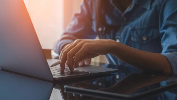 man working on computer